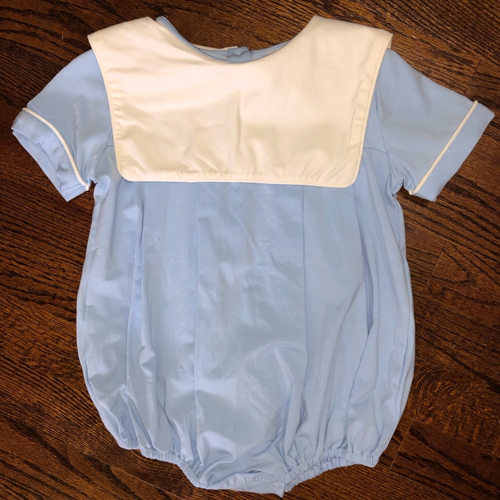 Busy Bees Smocks Blue Bubble